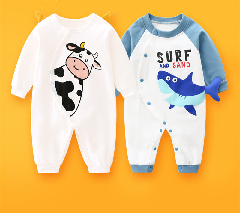 Newborn Baby Summer Baby Romper Long-sleeved Romper Newborn Baby Jumpsuit