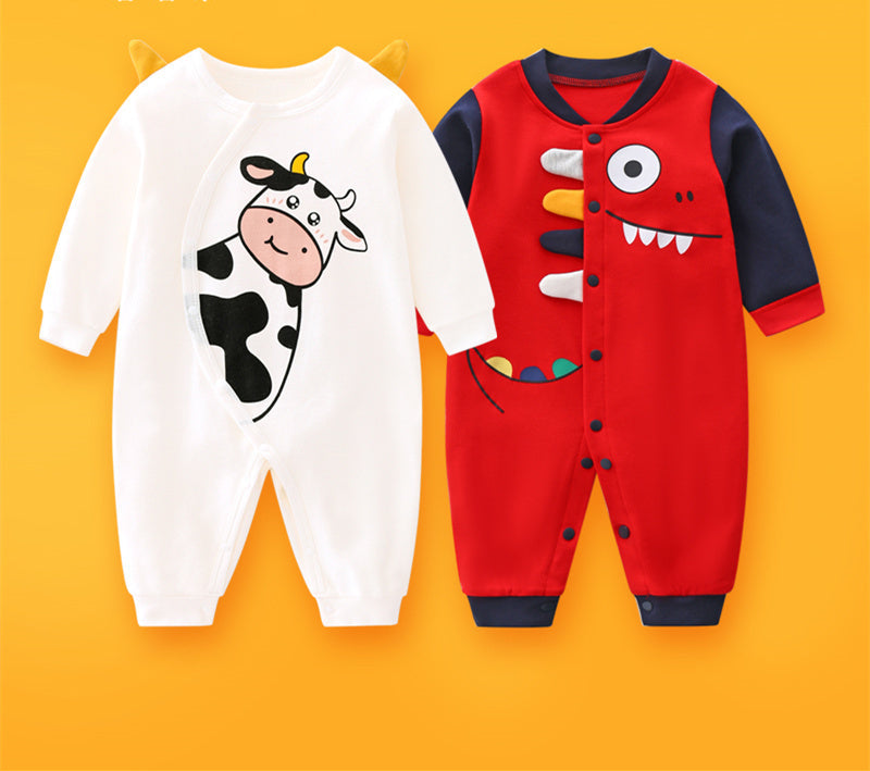 Newborn Baby Summer Baby Romper Long-sleeved Romper Newborn Baby Jumpsuit