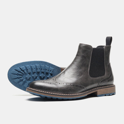 Mid-top Carved Casual Men's Shoes Brogue Retro