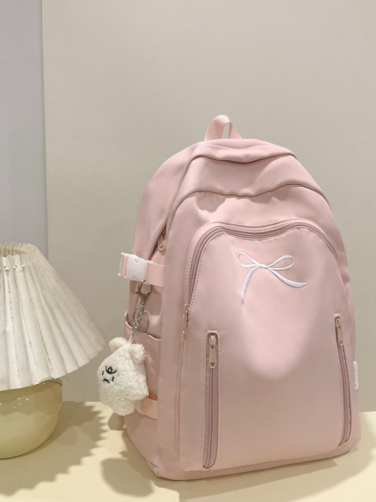 Large Capacity Girl Bow Backpack With College Style