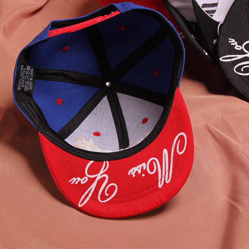 Children's Baseball Cap Tide Hiphop Flat Brim Peaked Cap   (Available)