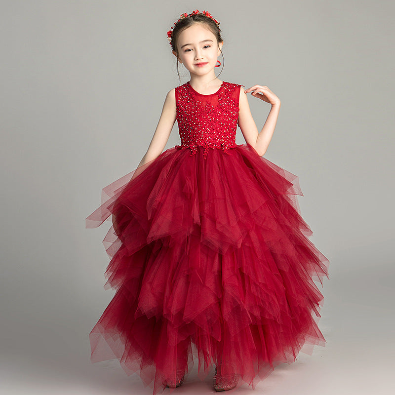 Girls' pompous gauze princess skirt