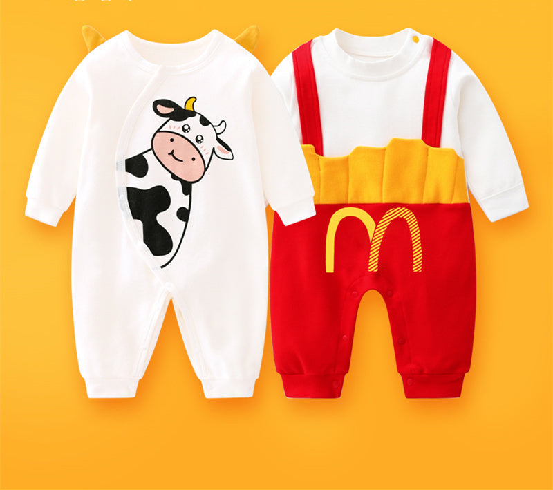 Newborn Baby Summer Baby Romper Long-sleeved Romper Newborn Baby Jumpsuit
