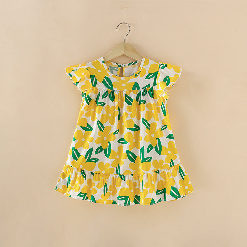 Girls' Cartoon Print Dress