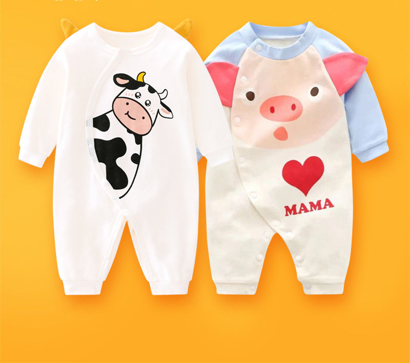 Newborn Baby Summer Baby Romper Long-sleeved Romper Newborn Baby Jumpsuit
