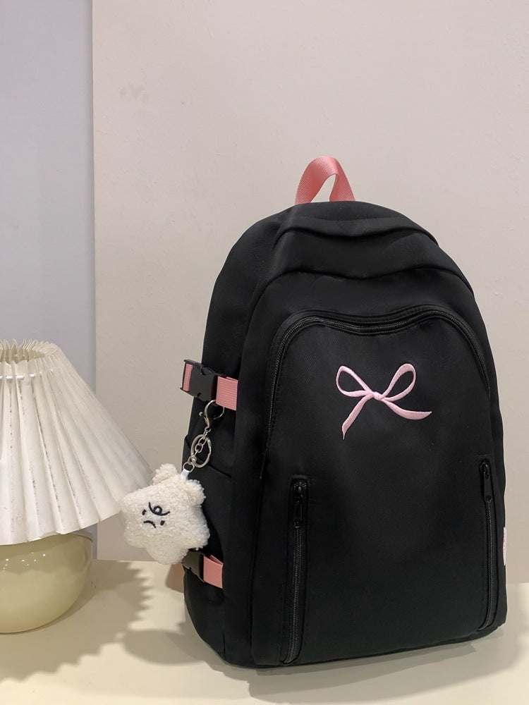 Large Capacity Girl Bow Backpack With College Style