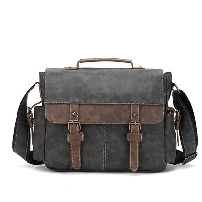 Casual PU Leather Trendy Retro Men's Shoulder Bag