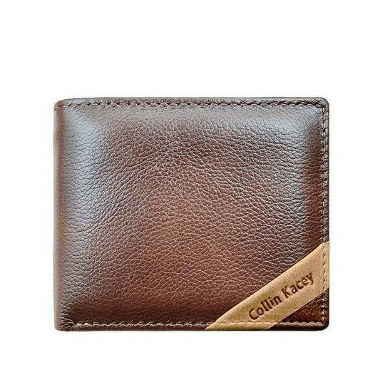 Short Cowhide Men's Wallet Fashion