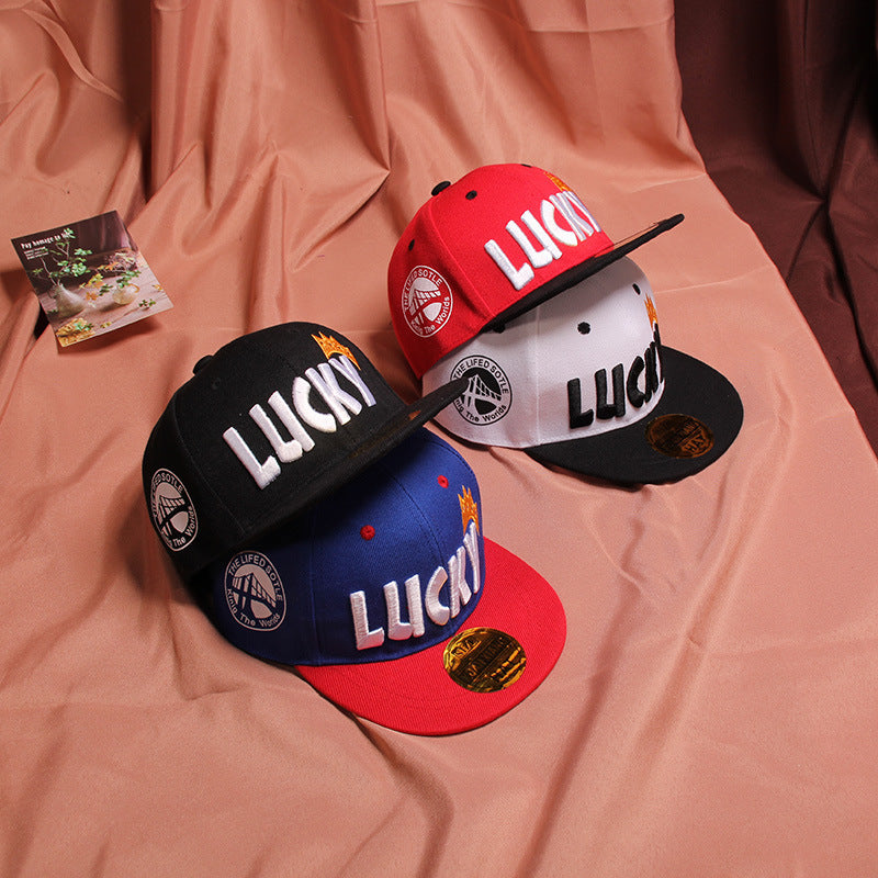 Children's Baseball Cap Tide Hiphop Flat Brim Peaked Cap   (Available)