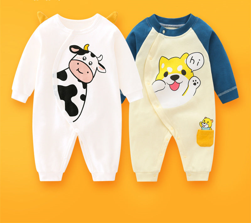 Newborn Baby Summer Baby Romper Long-sleeved Romper Newborn Baby Jumpsuit