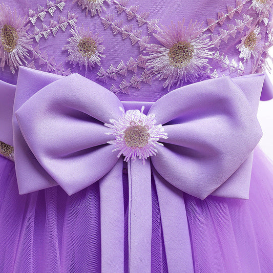 European And American One Shoulder Girls Dress Skirt