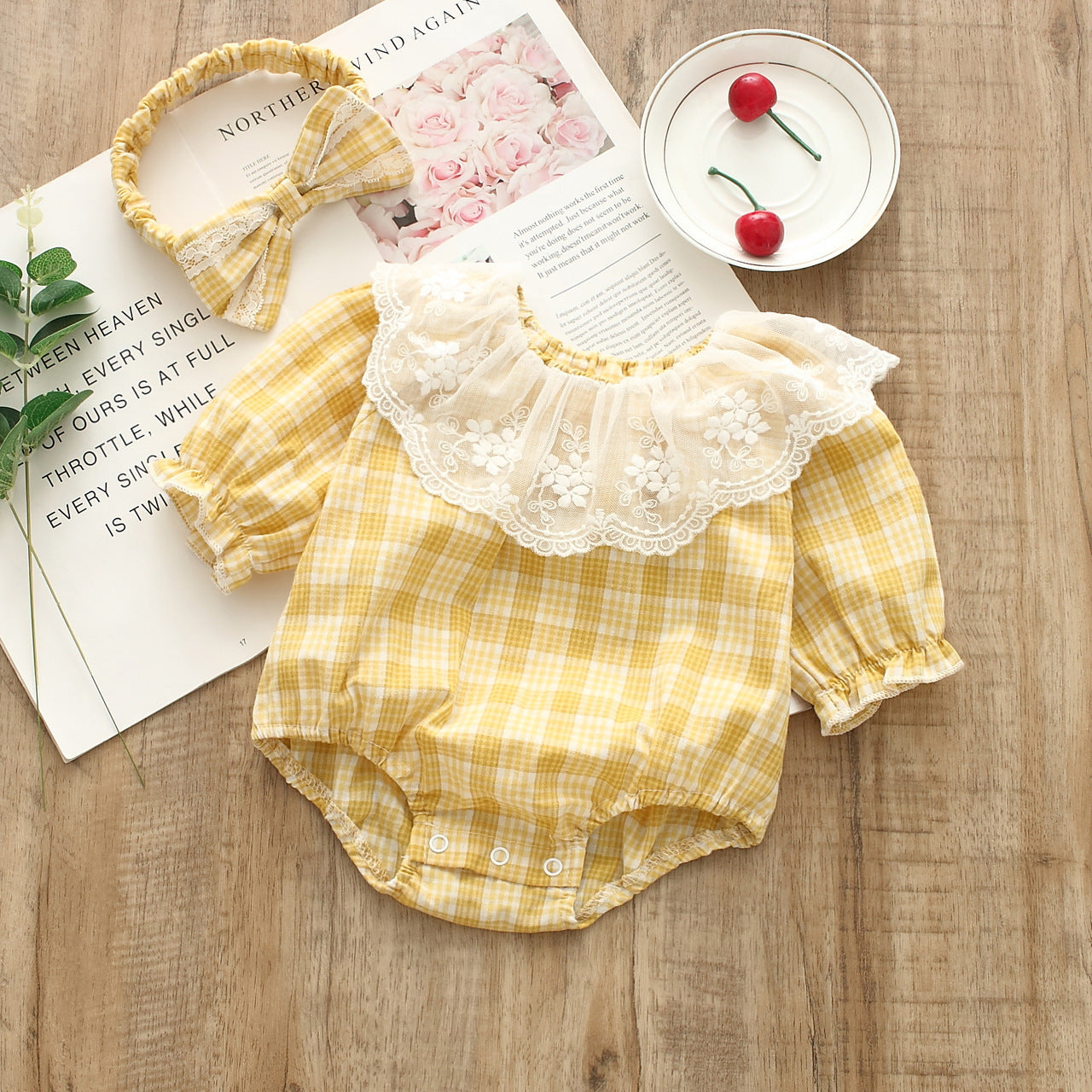 Loose Mesh Cotton Dress Triangle Rompers