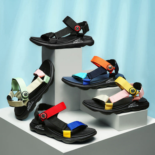 Candy Color Kids Webbing Beach Sandals  (Available)