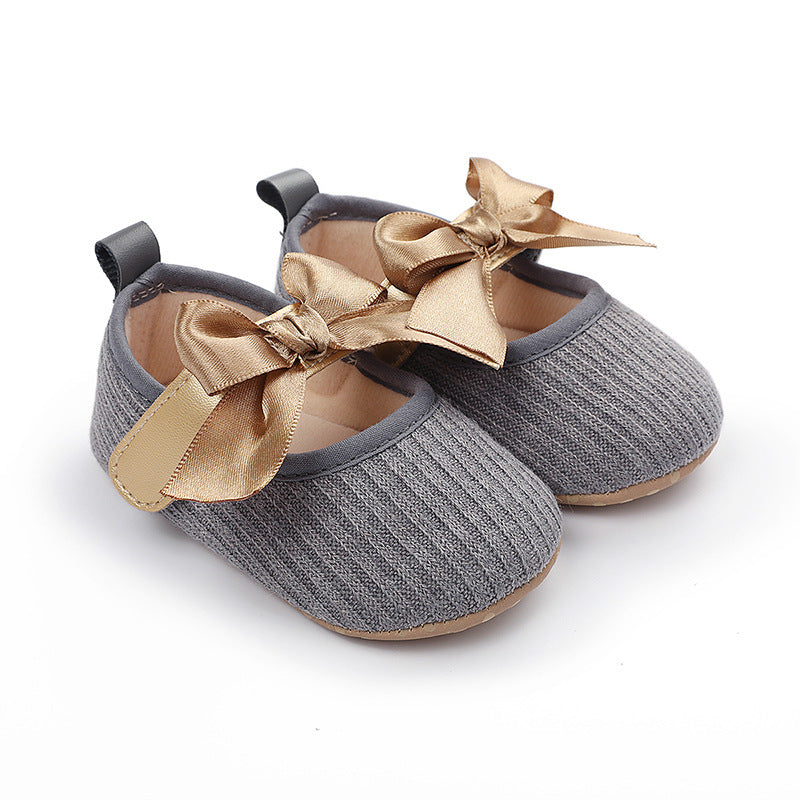 0-1 Years Old Bowknot Comfortable Baby's Shoes Velcro Super Soft Newborn Shoes Baby Shoes Toddler Shoes