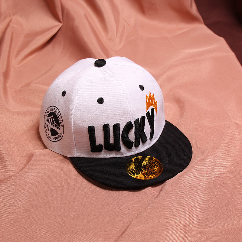 Children's Baseball Cap Tide Hiphop Flat Brim Peaked Cap   (Available)