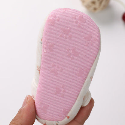 Color Cotton Toddler Shoes Soft Sole Newborn Baby Shoes 0-12 Months Male And Female Baby Shoes  (Available)