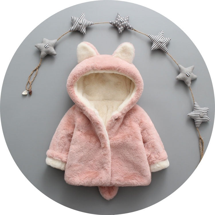Baby Girls Faux Fur Winter Warm Coat (Available)