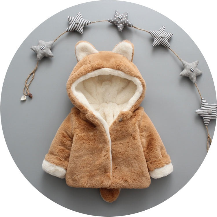 Baby Girls Faux Fur Winter Warm Coat (Available)