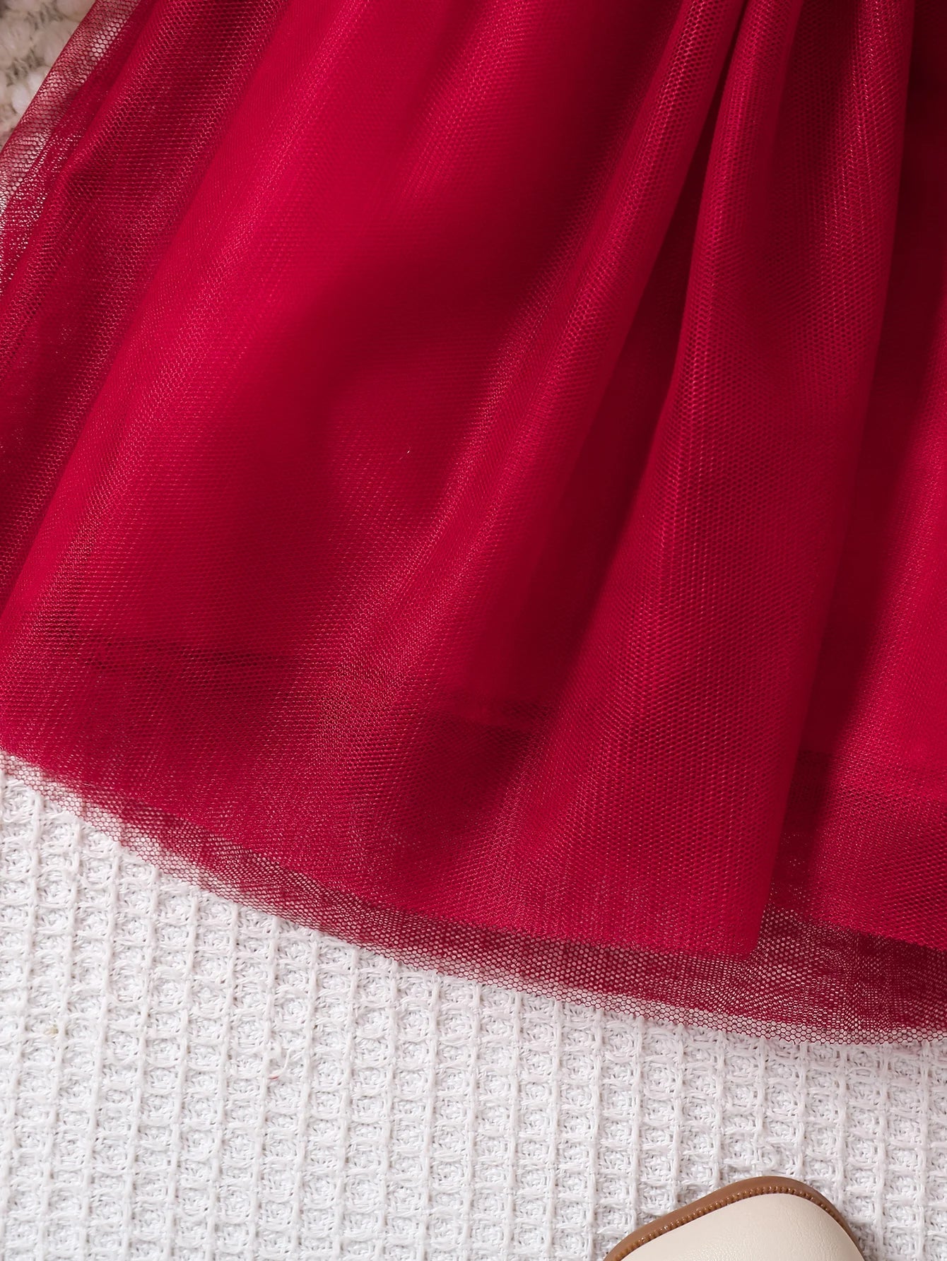 Toddler Girl Party Dress Autumn Winter 1-8 Years Children Christmas And New Year Princess Dress Red Velvet Gown Stars Mesh Dress