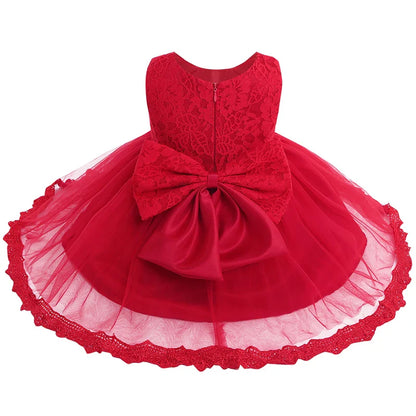 Infant Baby Girls Clothes Flower Girl Dress Toddler Formal Floral Lace Newborn Princess Wedding Bridesmaid Easter Party Dresses