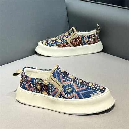 Latest Versatile Printed Fabric Trendy skateboarding high quality running sneakers walking style shoes chaussures de sport