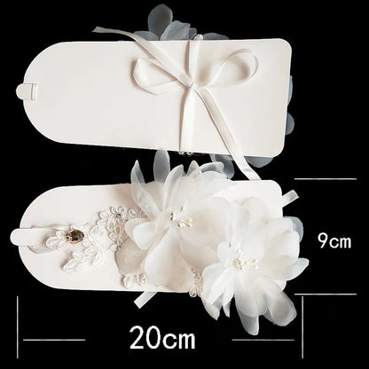 Girl Gloves Fingerless Wedding Gloves Lace Beaded Short Design Gloves For Bridal Wedding Accessories