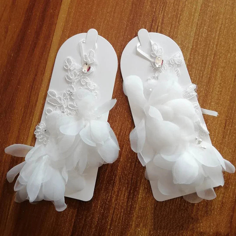 Girl Gloves Fingerless Wedding Gloves Lace Beaded Short Design Gloves For Bridal Wedding Accessories