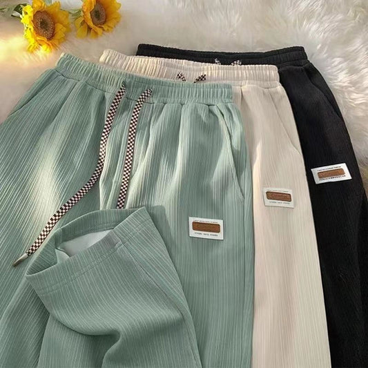 Summer ice silk high street pants women 2024