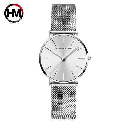 ANNAH MARTIN WATCHES FACTORY Diameter 36mm Japan Quartz Waterproof Ladies Watches Milanese Mesh Strap Wrist Watches for Women