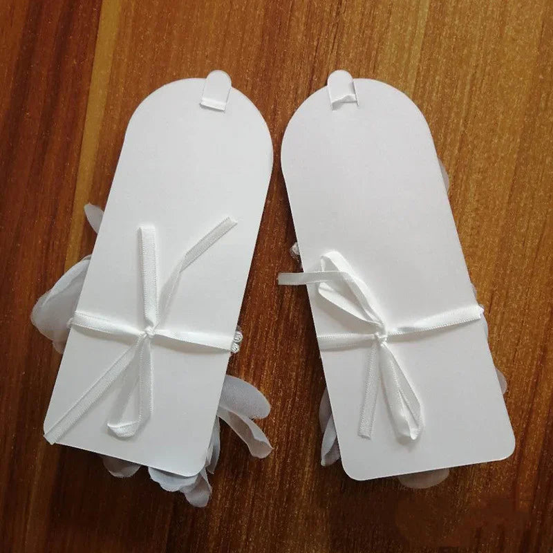 Girl Gloves Fingerless Wedding Gloves Lace Beaded Short Design Gloves For Bridal Wedding Accessories