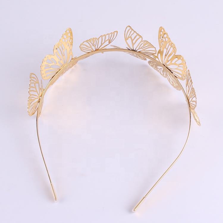 omen Fashion Gift Gold Plated Butterfly Hair clip Accessory Girls Ladies