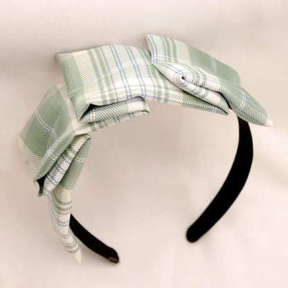 Fashion Autumn Winter Fabric Plaid Headband for Women Girls Non-slip Hairband Female Hair Hoop