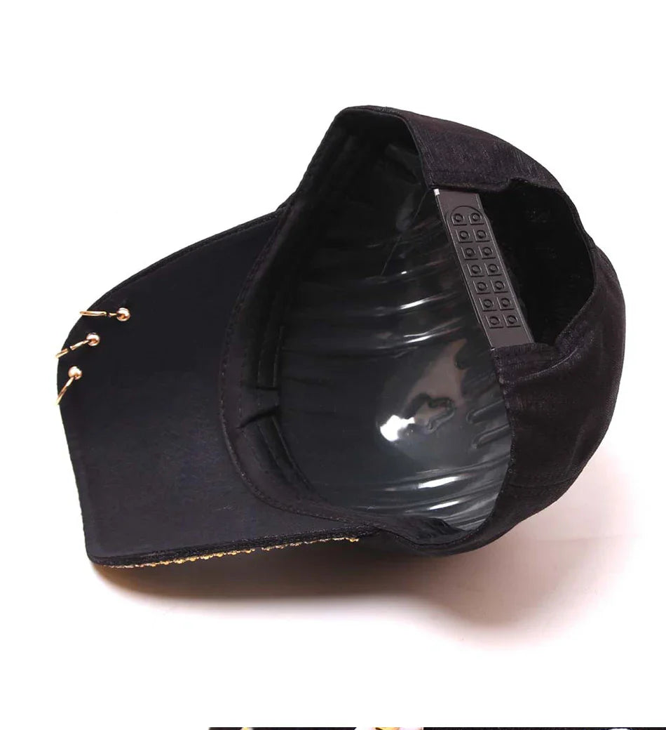 Autumn Women's Baseball Cap Women Full Crystal Colorful Big Butterfly Hat Cotton Shiny Metal Snapback Caps Hip Hop hats