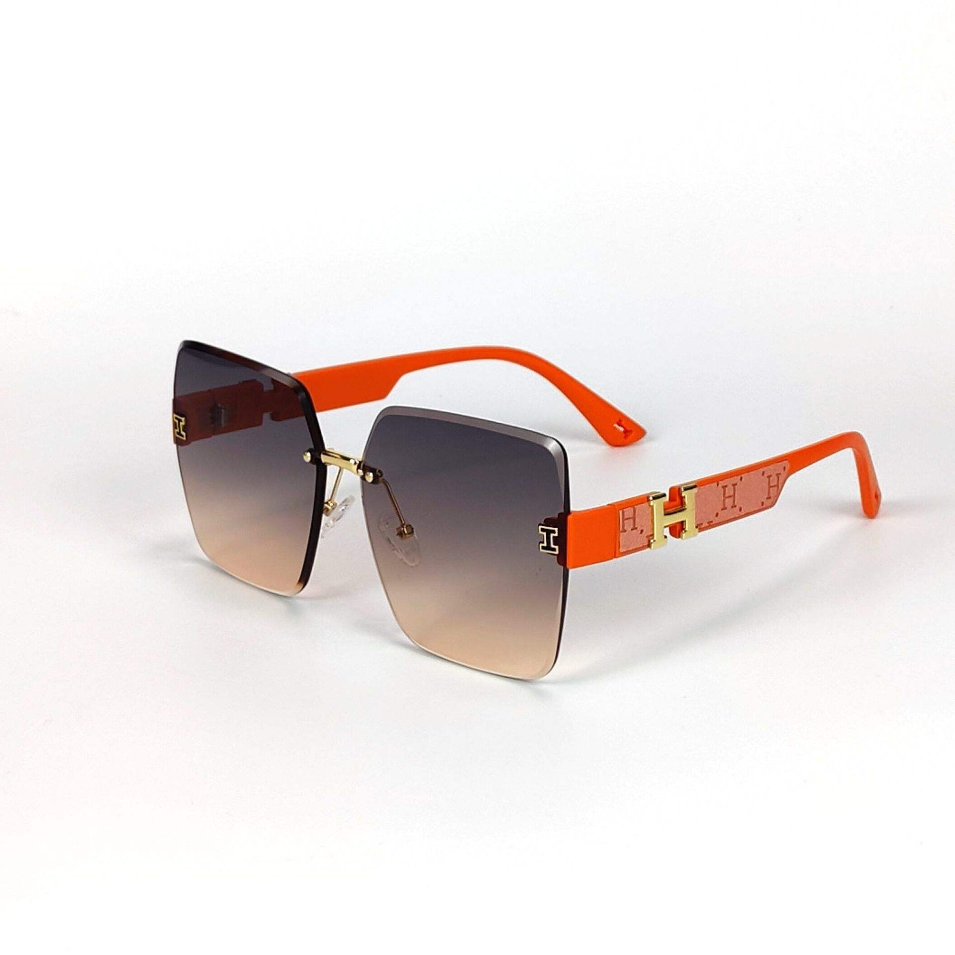 Vintage Women's Sun Glasses Custom Logo Branded Luxury Rimless