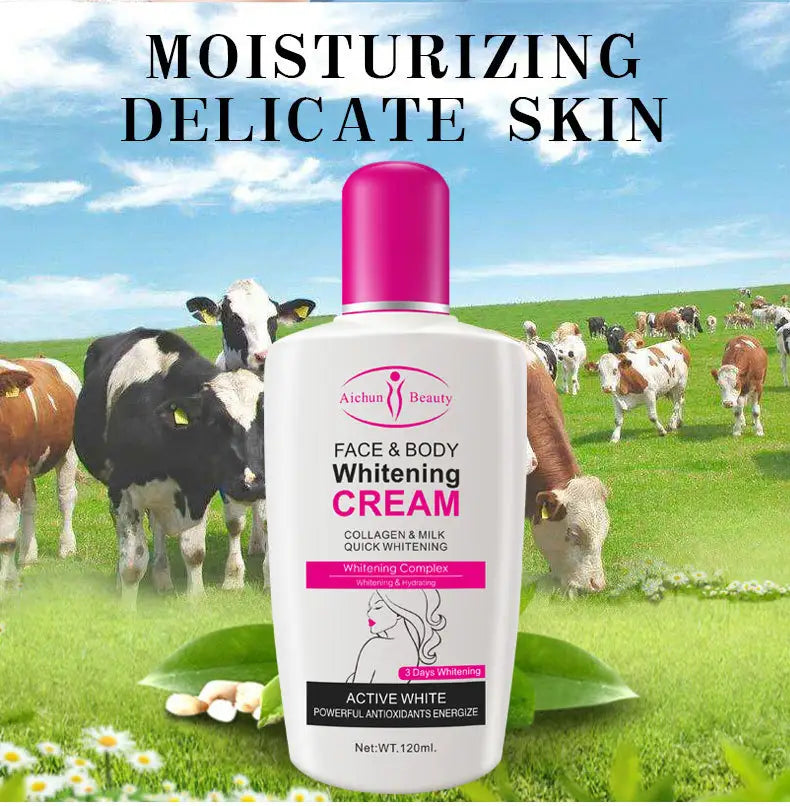 Milk face and body whitening cream