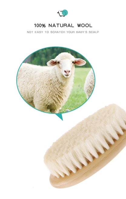 Baby Hair Brush for Hair Personalized Baby Brush Soft Goat Bristle Kids Hair Brush