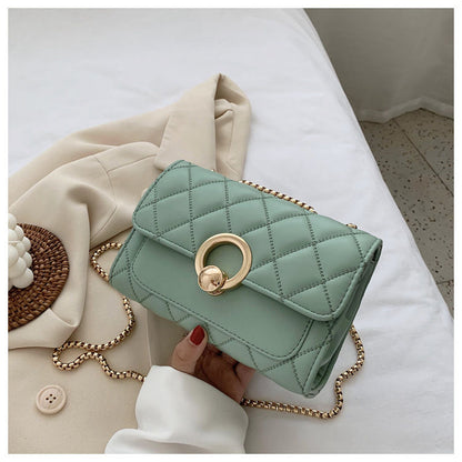 High Quality Pu Leather Small Linge Quilted Chain Bag