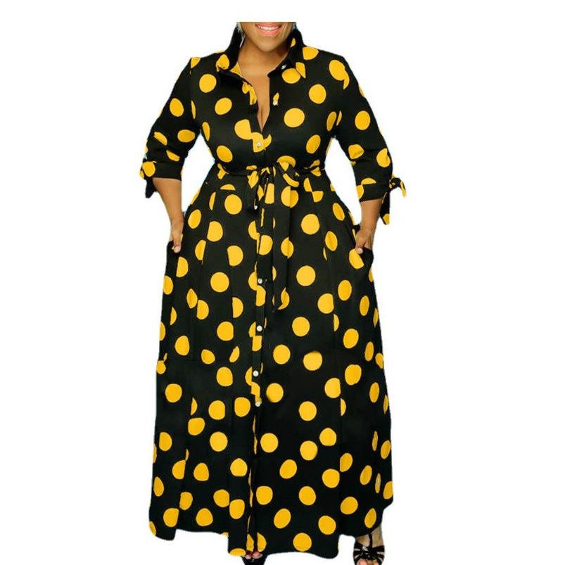 Plus Size Casual Dresses Fashionable Style Long Loose Dress for Big Women