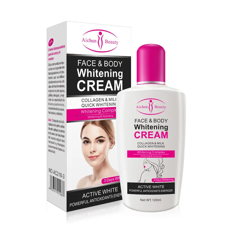 Milk face and body whitening cream
