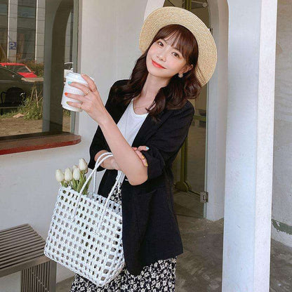 spring and summer Cotton and hemp suit woman new casual fashion suit commute coat