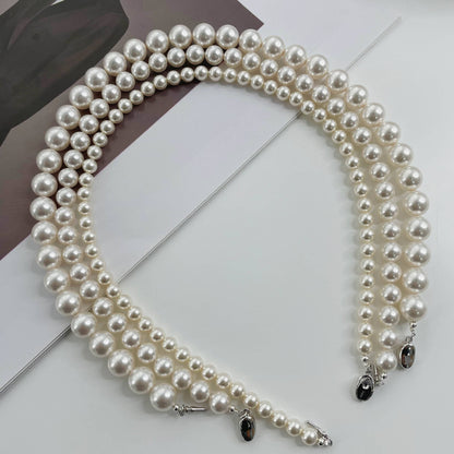 High Quality S925 Silver Artificial Pearl Necklace Artificial Pearl Choker Artificial Pearl Necklace For Women