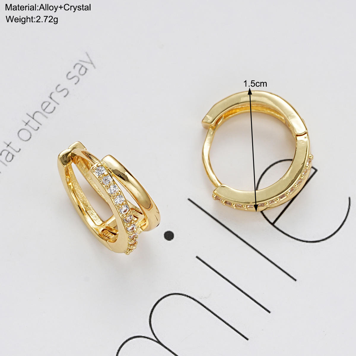 The choice of modern wedding jewelry store gold small hug ring earrings minimalist double hoop design for women