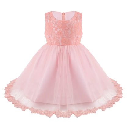 Infant Baby Girls Clothes Flower Girl Dress Toddler Formal Floral Lace Newborn Princess Wedding Bridesmaid Easter Party Dresses
