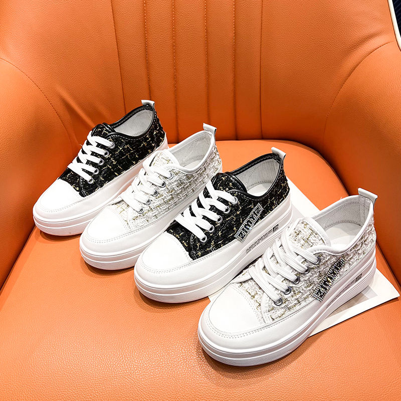 elevator shoes for woman height increasing walking style canvas shoes for women shoes