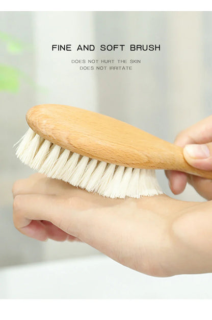 Baby Hair Brush for Hair Personalized Baby Brush Soft Goat Bristle Kids Hair Brush