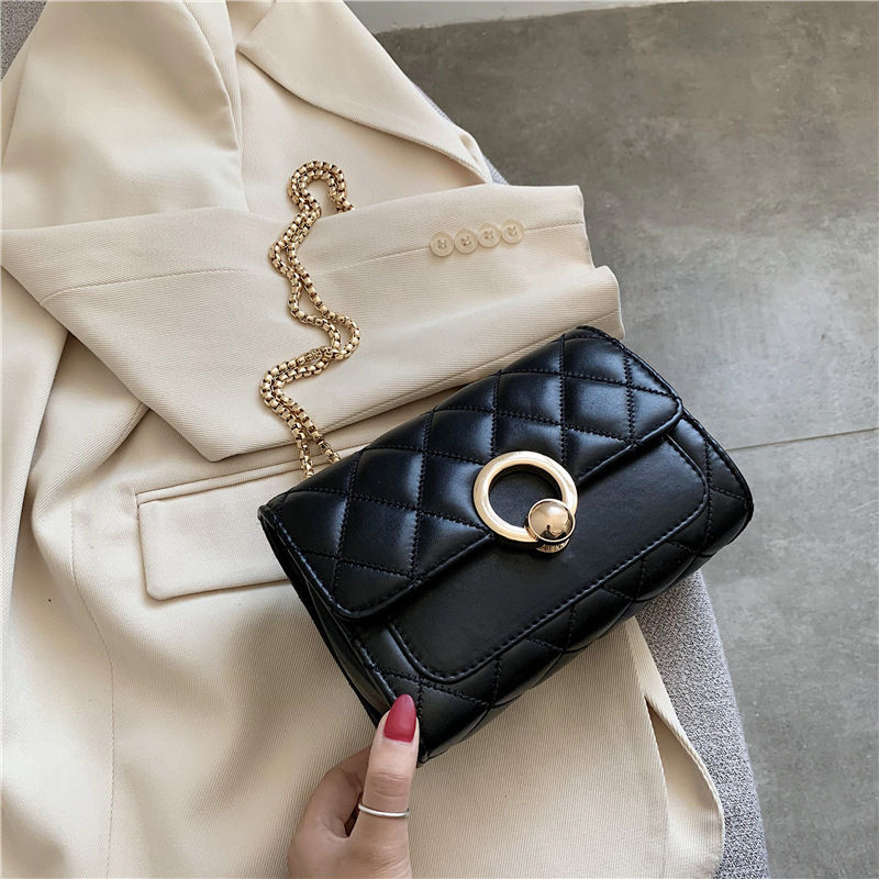 High Quality Pu Leather Small Linge Quilted Chain Bag