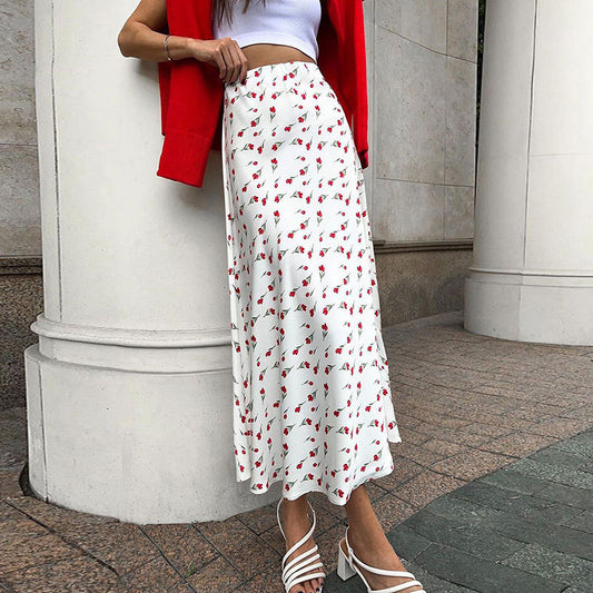 Skirts for Women Floral Printed Casual Elegant 2024 Spring Summer