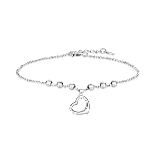 Valentine's jewelry ball Heart Charm Adjustable Chain anklet Heart Lock Pendant anklet Women Jewelry