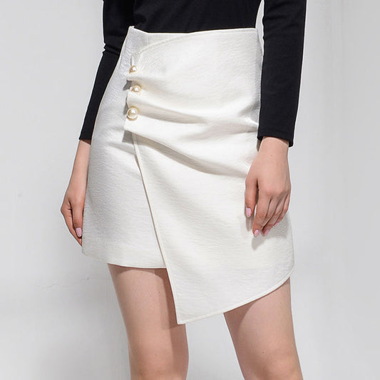 New Fashionable Design Sexy Ladies Women Leather White Short Skirts Formal Office Skirt Wear Women