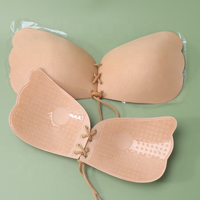 Hot Sale Strapless backless invisible silicone bra for wedding dress